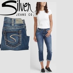 Silver Jeans Suki Mid Rise Capri